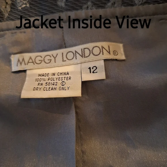 Vintage Maggie London Floral Patterned Dress and Jacket Ensemble - Picture 6 of 6